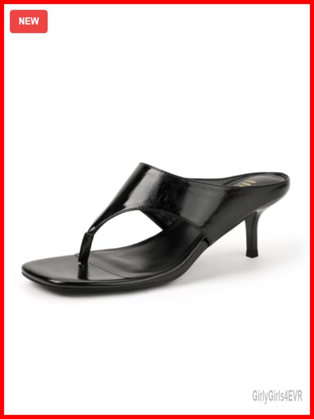 Kitten Heels Thong Sandals Open Square Toe Slip-On Flip Flops